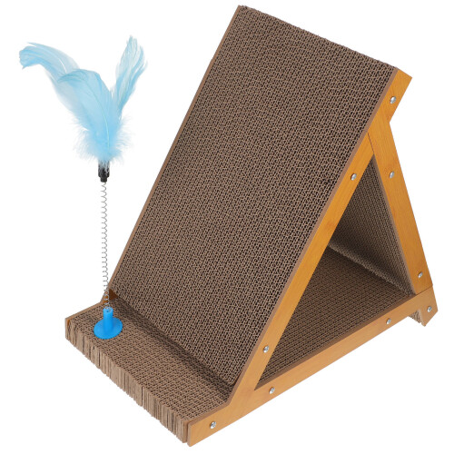 2Pièces Griffoir Réutilisable Bois Marron Pour