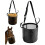 Justerbar Elastisk Höfoderpåse för Hästar - Utomhushalsfoderpåse i Svart M-24x25cm 8