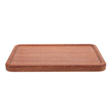 2Pcs Natural Wood Snack and Appetizer Platters with Elevated Edges