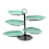 1Set Sturdy Ceramic Cake Display Tray with Iron Frame for Party Use 1