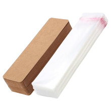 3Sets Sturdy Brown Kraft Paper Bookmark Sleeves DIY Organizer Display