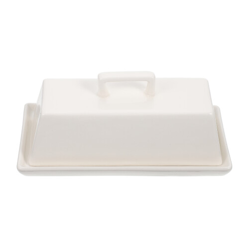 2Sets Premium Ceramic Butter Box with Cover for Microwave Safe Storage