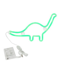 3Pcs Light Green Dinosaur Shaped LED Neon Decorative Night Light Lamp
