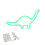 3Pcs Light Green Dinosaur Shaped LED Neon Decorative Night Light Lamp 1