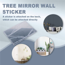 3D Acrylic Tree Mirror Wall Sticker Removable DIY Art Decal Home Decor Mural 100X28CM