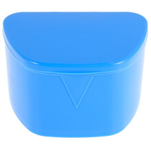 5Pcs Compact Dark Blue Plastic Oral Care Storage Box Retainer Holder