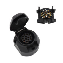2Pièces Prise Remorque Auto 13 Broches Noire Isolante Étanche Eu
