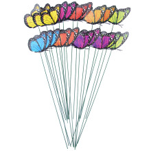 72Pièces Piquets Artificiels Pour Jardin Pots Colorés