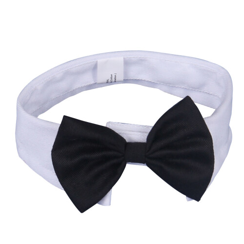 2Pcs Tie Dog Collar Soft Cotton for Celebrations