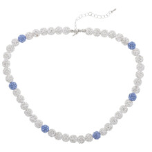 3Pcs Baseball Necklace for Boys White Clay Beaded Glitter Pendant