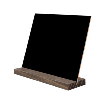 2Pcs Black Mini Chalkboard Signs with Wooden Stand for Party Cafe Use