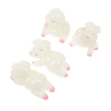 8Pièces Jouets Animaux Résine Pig Figurines Décor Enfant