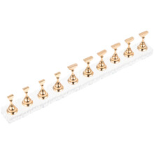 5Sets Convenient Golden Nail Holder Stands for Home Nail Display