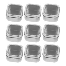 18Pcs Strong Silver Tinplate Candy Holders Multiuse Storage Containers