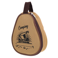 4Pcs Portable Khaki Oxford Cloth Cutlery Organizer Hanging Storage Bag