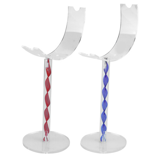 4Pcs See-Through Shoe Storage Rack Display Stand in Assorted Colors