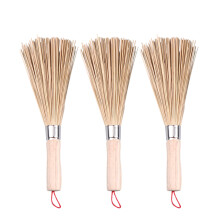 9Pièces Outils Nettoyage Cuisine Bambou Beige Manche Bois