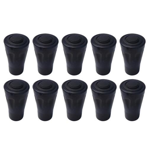 30Pièces Pointe Remplacement Bâtons Caoutchouc Noir Robuste