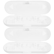 4Pcs Plastic Electric Toothbrush Case White Storage Box for Travel