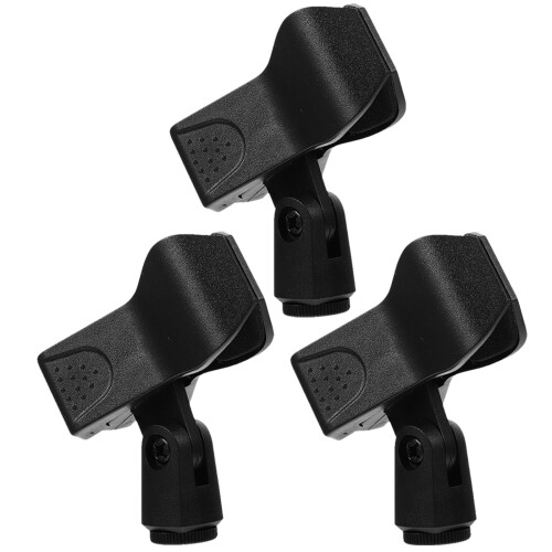 6Pièces Supports Microphone Plastique Durables Compact Usage Batterie