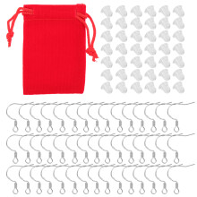 4Sets Red DIY Ear Jewelry Hooks Safe Lightweight Earring Accessories