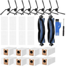 Vervangende Onderdelen Compatibel met Robotstofzuiger C10, Zijborstels, Stofzakken en Accessoires voor C10 met Zelflediging