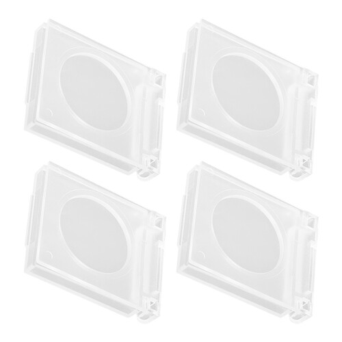 8Pcs Replaceable Transparent Button Protectors Durable Plastic Covers