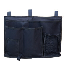 3Pcs Navy Multipocket Bedside Book Organizer for Dorm and Bed Rail Use