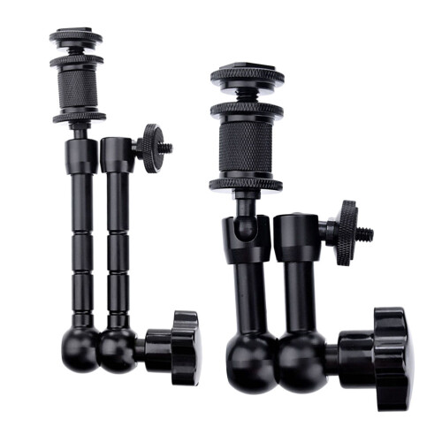 4Pièces Bras Articulé Noir Réglable Avec  Pour Caméra