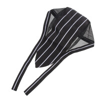 2Pcs Unisex Black Cotton Chef Turban Hat Adjustable Cooking Hat