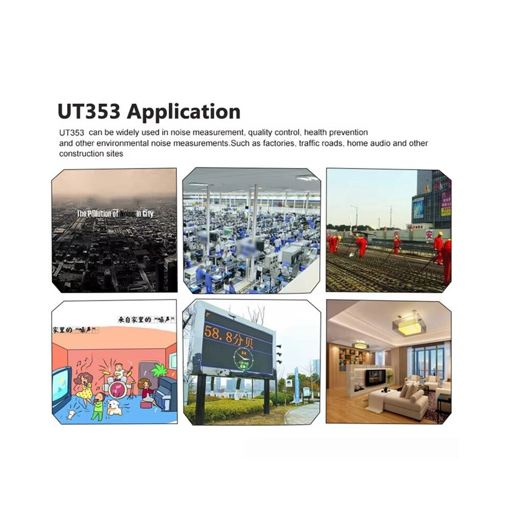 -T UT353 Noise Measuring Instrument Db Meter 30-130dB Audio Sound Level ...