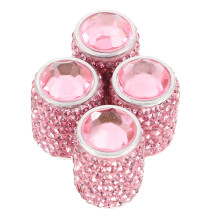 20Pcs Pink Car Tire Valve Stem Caps Bling Rhinestone Air Valve Covers