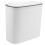 2Pcs Compact Plastic Trash Container White for Office Bathroom Bedroom 1