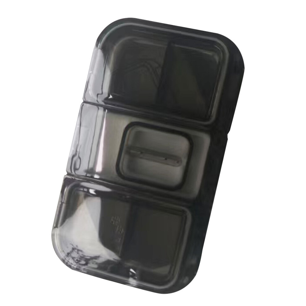 Iplusmile Black 2Pcs Plastic Daily Pill Organizer Travel Case With Multi-Grids