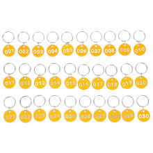 3Sets Gele Sleutelringlabels Voor Sleutelkasten En Bagageclassificatie