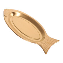 2St Rose Gouden Visvormige Serveerschaal Rvs, Voor Stomen En Grillen