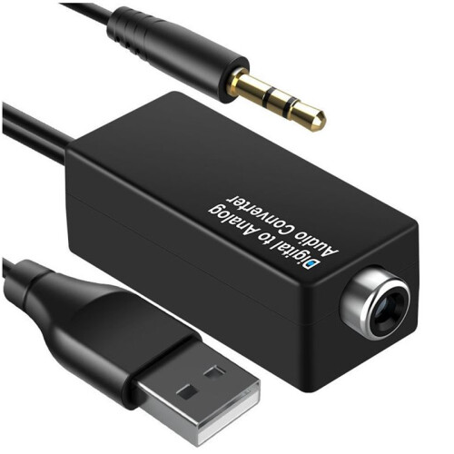 Convertitore Audio Digitale-Analogico Adattatore Decoder USB da Digitale Ad Analogico Coassiale da 3,5 mm per TV, per , per PS4