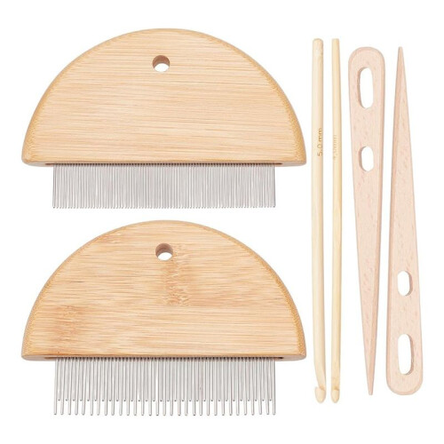 Weaving Combs Hand Knitting Tools Needle Threader Crochet Tassel Comb Crochet Hook for  Wall Hanging