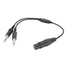 For Airbus XLR to GA Dual Plug 5 Pin Aviation Headset Connector Male to Female Aviation Earphone Wire