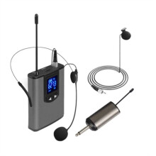 Tragbares Kabelloses UHF-KopfhöRer/ Lavalier-Ansteckmikrofon mit Taschensender und -EmpfäNger 1/4-Zoll-Ausgang (A)