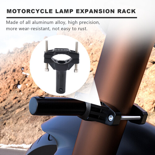 2Pcs Universal Mount Bracket for Motorcycle Bumper Headlight Stand Spotlight Extension Pole Frame Support Bracket 2