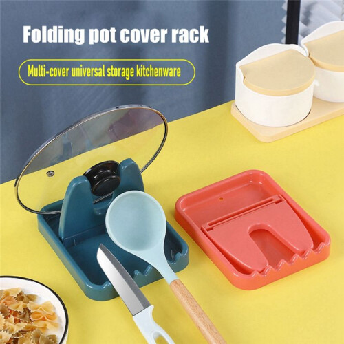 3Pcs Foldable Pot Lid Rack Spoon Holder Stand Pan Cover Shelf Tableware Storage Rack Kitchen Organizer 2