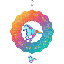 12Inch Cardinal Wind Spinners Outdoor,3D Horse Wind Spinner Garden Decor, for Hanging Patio Yard Decoration