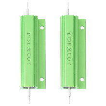6Pcs Green 4 Ohm Wirewound Power Resistors 100W Aluminum Housing