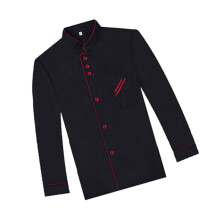 4Pièces Veste Chef Unisexe Longues Respirante Résistante