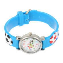 5Pcs Kids Cartoon Sports Watch Blue Soccer Ball Watch for Boys
