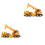 2Stk Simulation Kran Modell Orange Deko 3