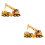 2Stk Simulation Kran Modell Orange Deko 6