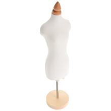 2Pièces Mannequins Miniatures En Bois Et Tissu Pour Multiusage