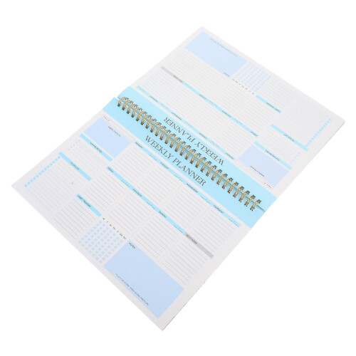 4Stk Wochenplaner Robustes Blau Und Drahtbindung Für Zuhause